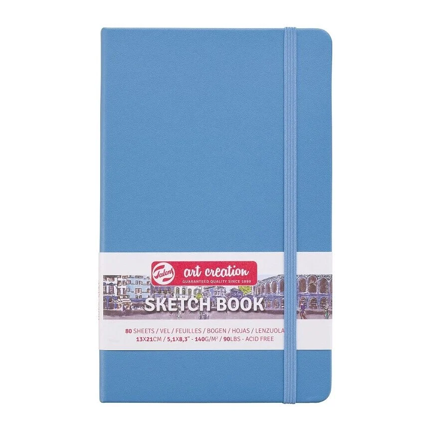 Talens Art Creation Sketchbook Sert Kapak Eskiz Çizim Defteri 140 gr. 13x21 cm. 80 yp. PASTEL MAVİ