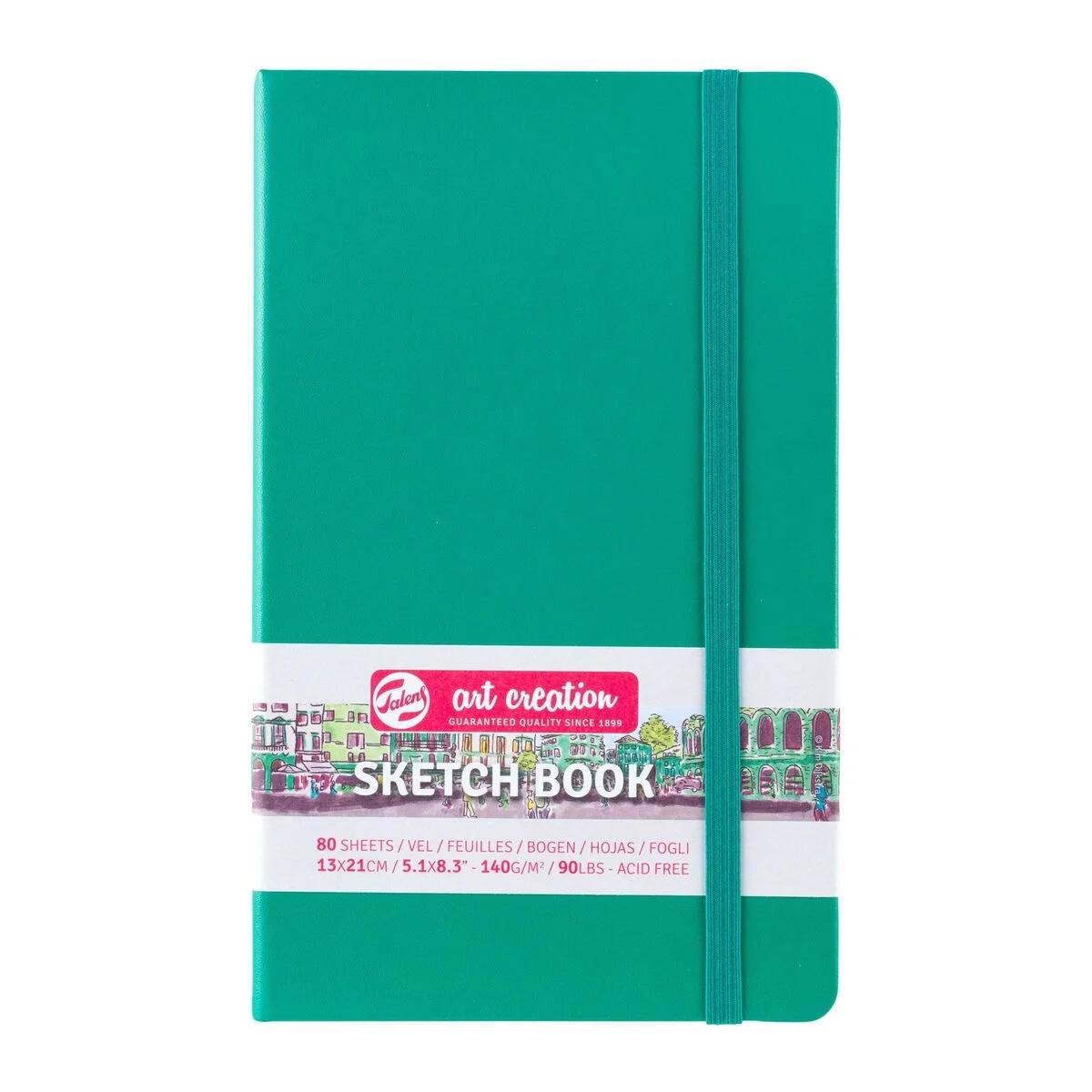 Talens Art Creation Sketchbook Sert Kapak Eskiz Çizim Defteri 140 gr. 13x21 cm. 80 yp. FOREST GREEN