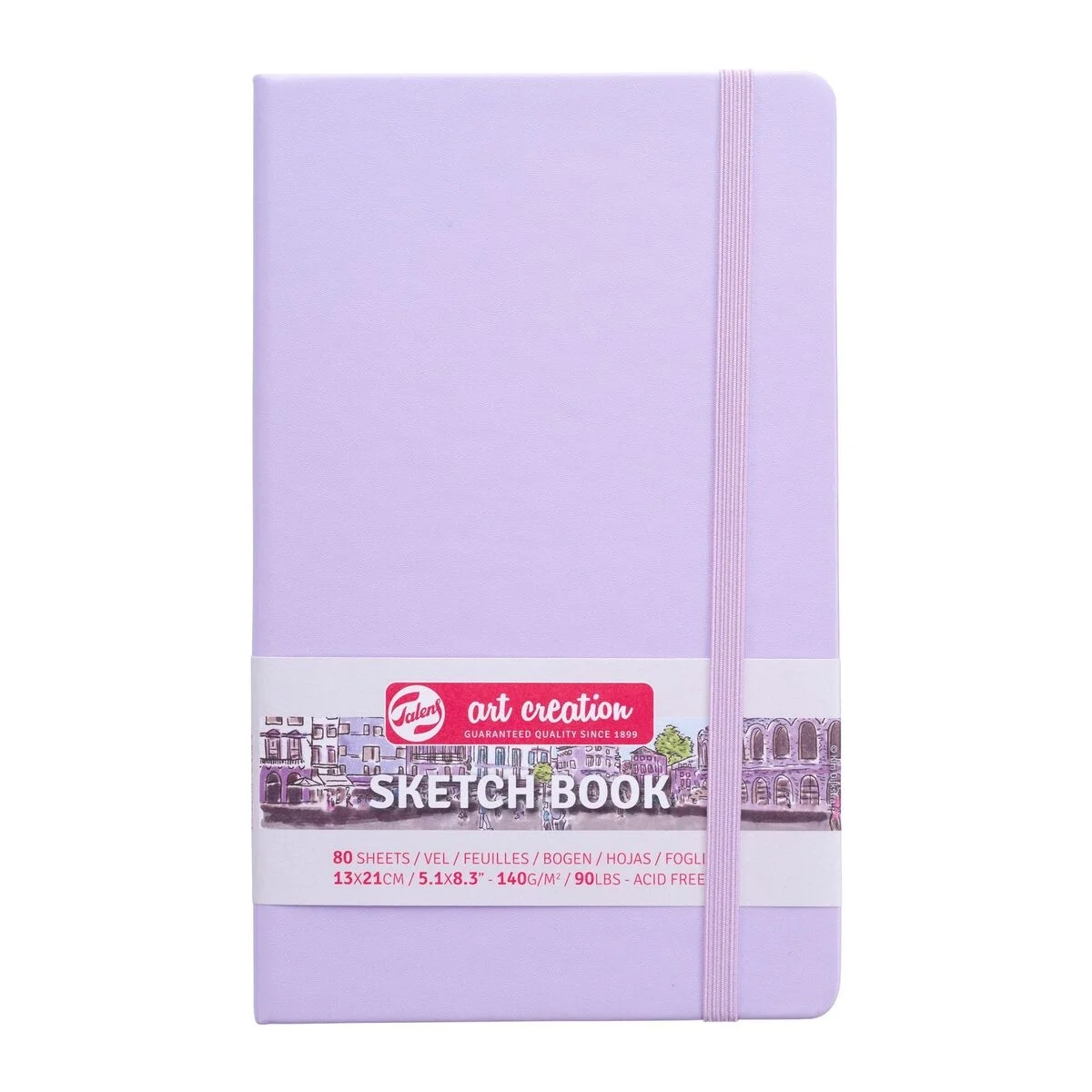 Talens Art Creation Sketchbook Sert Kapak Eskiz Çizim Defteri 140 gr. 13x21 cm. 80 yp. PASTEL LİLA