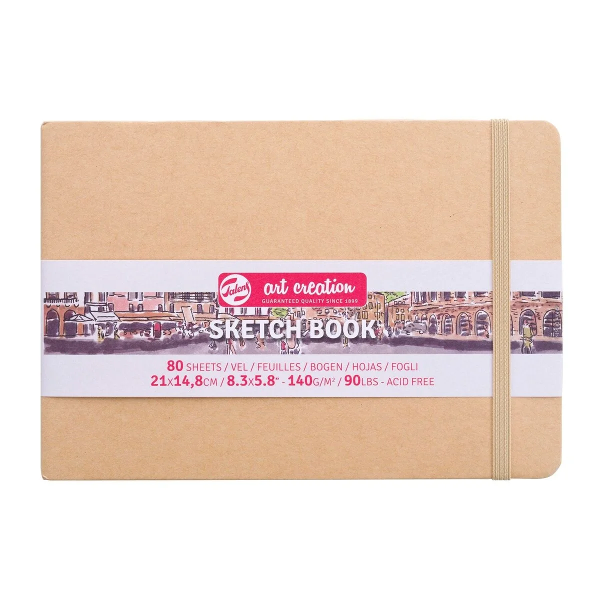 Talens Art Creation Sketchbook Sert Kapak Eskiz Çizim Defteri 140 gr. 15x21 cm. 80 yp. KRAFT YELLOW