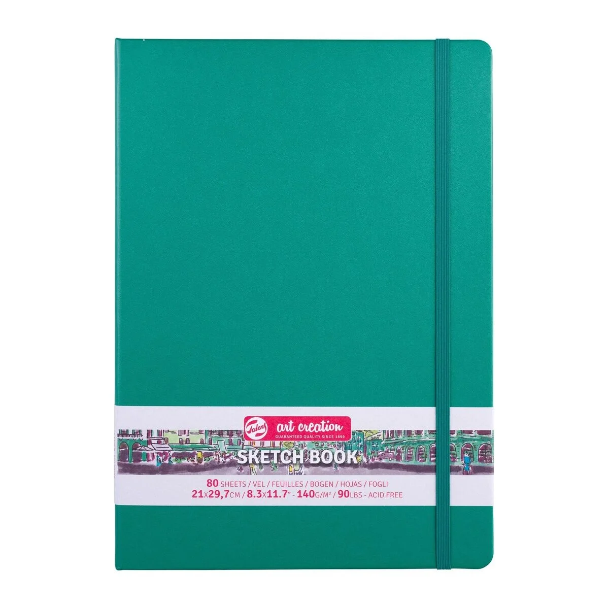 Talens Art Creation Sketchbook Sert Kapak Eskiz Çizim Defteri 140 gr. 21x30 cm. 80 yp. FOREST GREEN