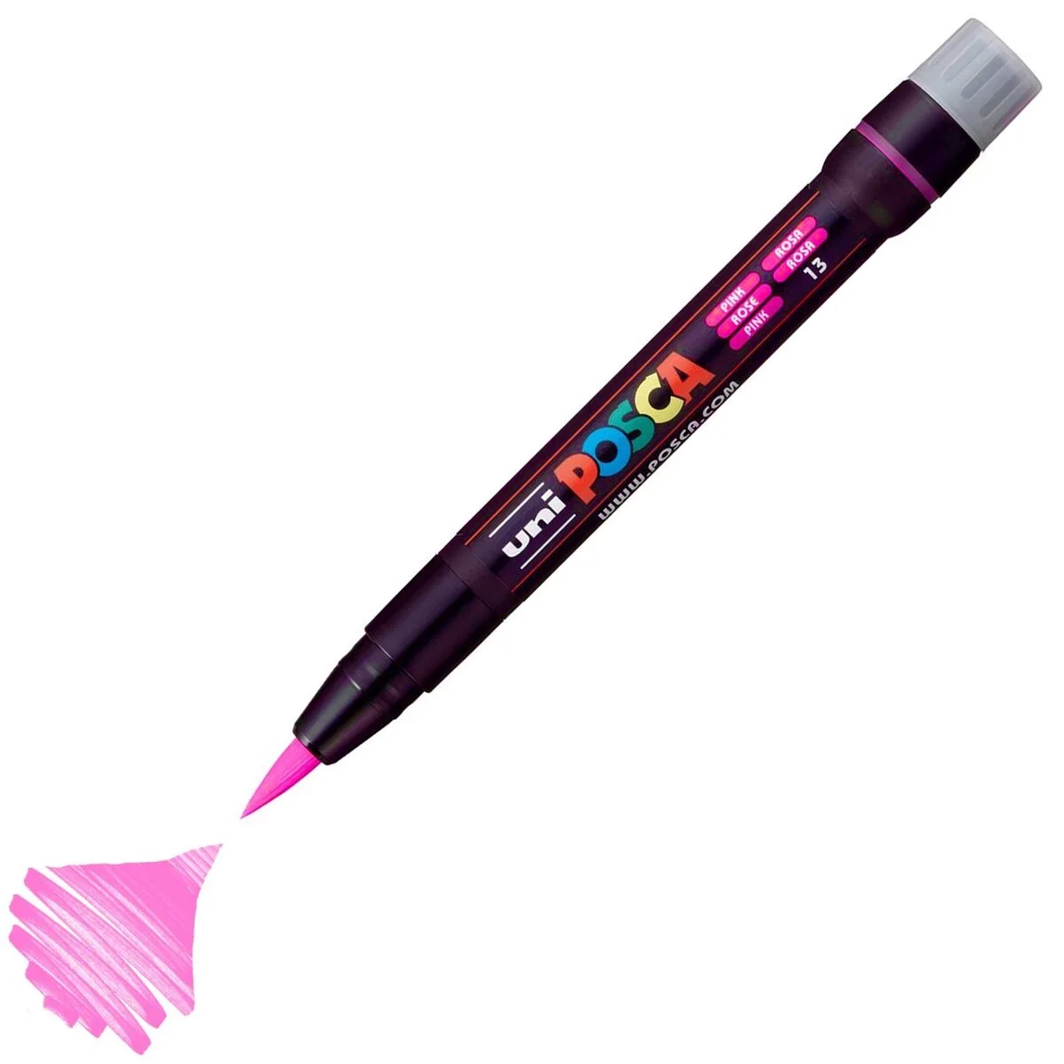 Uni Posca PCF-350 Boyama Markörü 1-10 mm. Fırça Uç PEMBE