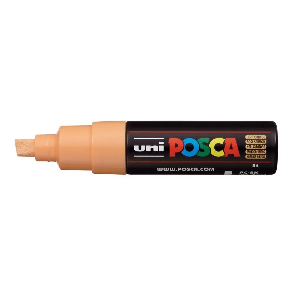 Uni Posca PC-8K Boyama Markörü 8 mm. Kesik Uç AÇIK TURUNCU