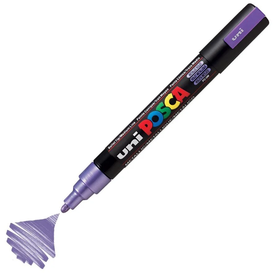 Uni Posca PC-5M Boyama Markörü 1.8-2.5 mm. METALİK MOR