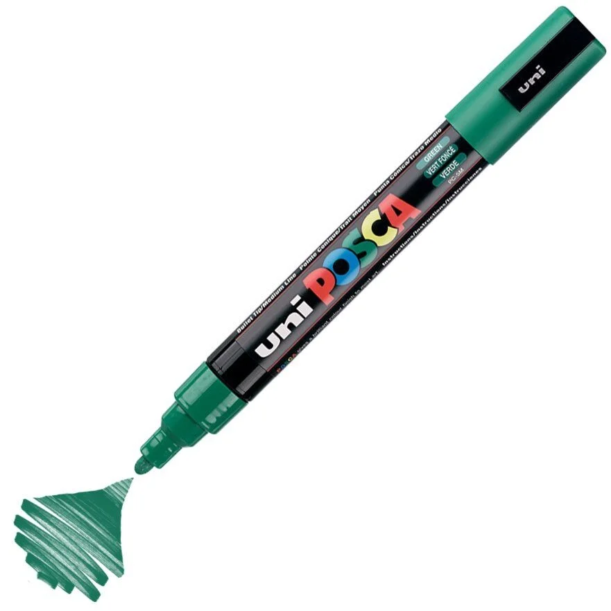 Uni Posca PC-5M Boyama Markörü 1.8-2.5 mm. YEŞİL