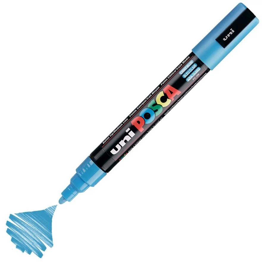 Uni Posca PC-5M Boyama Markörü 1.8-2.5 mm. AÇIK MAVİ