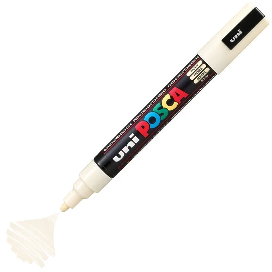 Uni Posca PC-5M Boyama Markörü 1.8-2.5 mm. FİLDİŞİ
