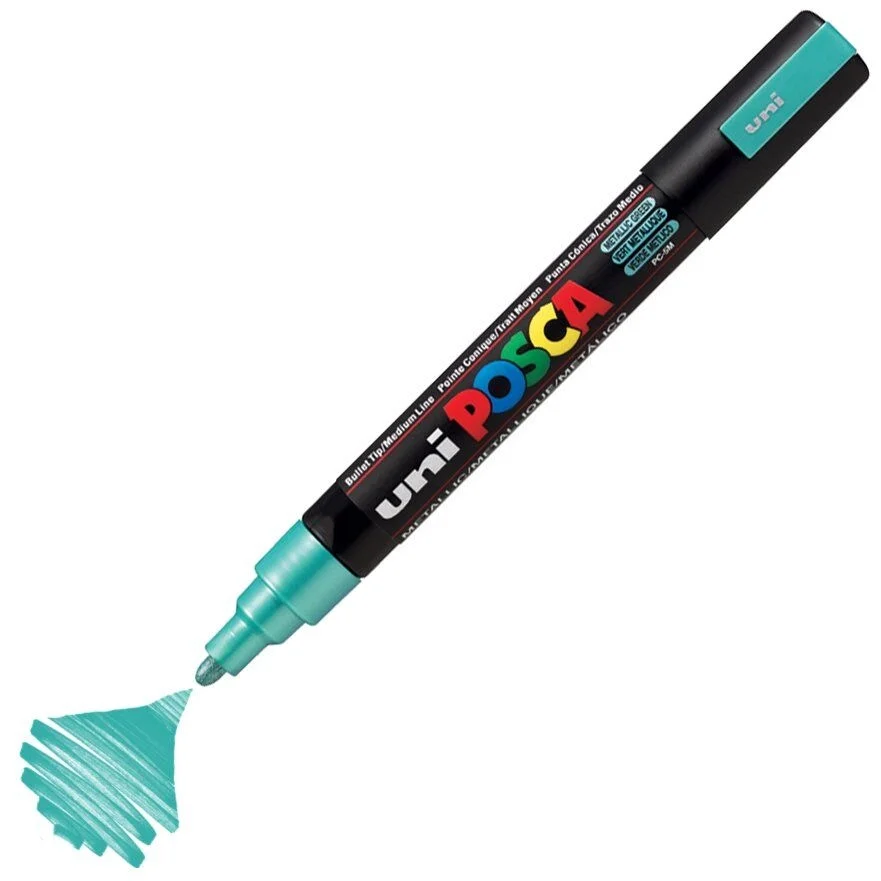 Uni Posca PC-5M Boyama Markörü 1.8-2.5 mm. METALİK YEŞİL