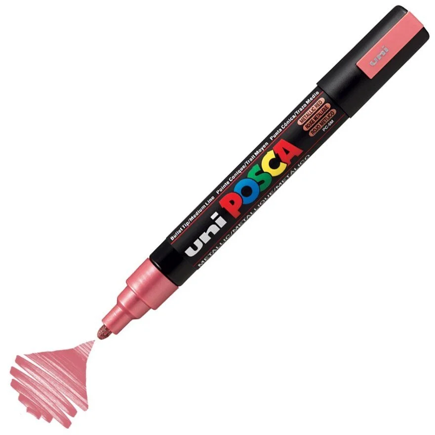 Uni Posca PC-5M Boyama Markörü 1.8-2.5 mm. METALİK KIRMIZI