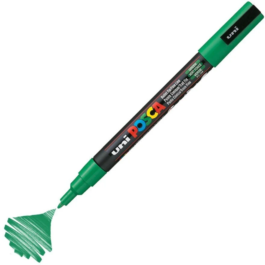 Uni Posca PC-3M Boyama Markörü 0.9-1.3 mm. YEŞİL