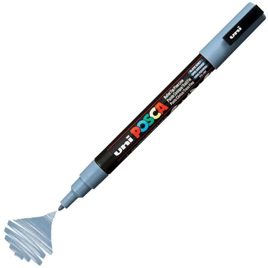 Uni Posca PC-3M Boyama Markörü 0.9-1.3 mm. KURŞUN GRİ