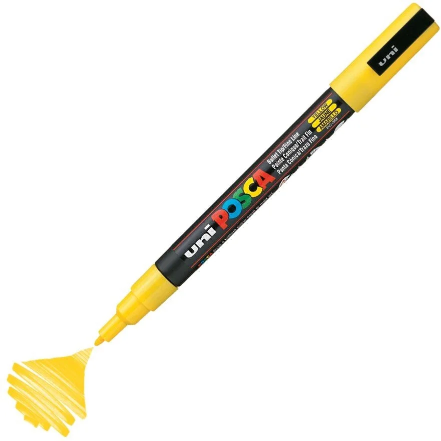 Uni Posca PC-3M Boyama Markörü 0.9-1.3 mm. SARI