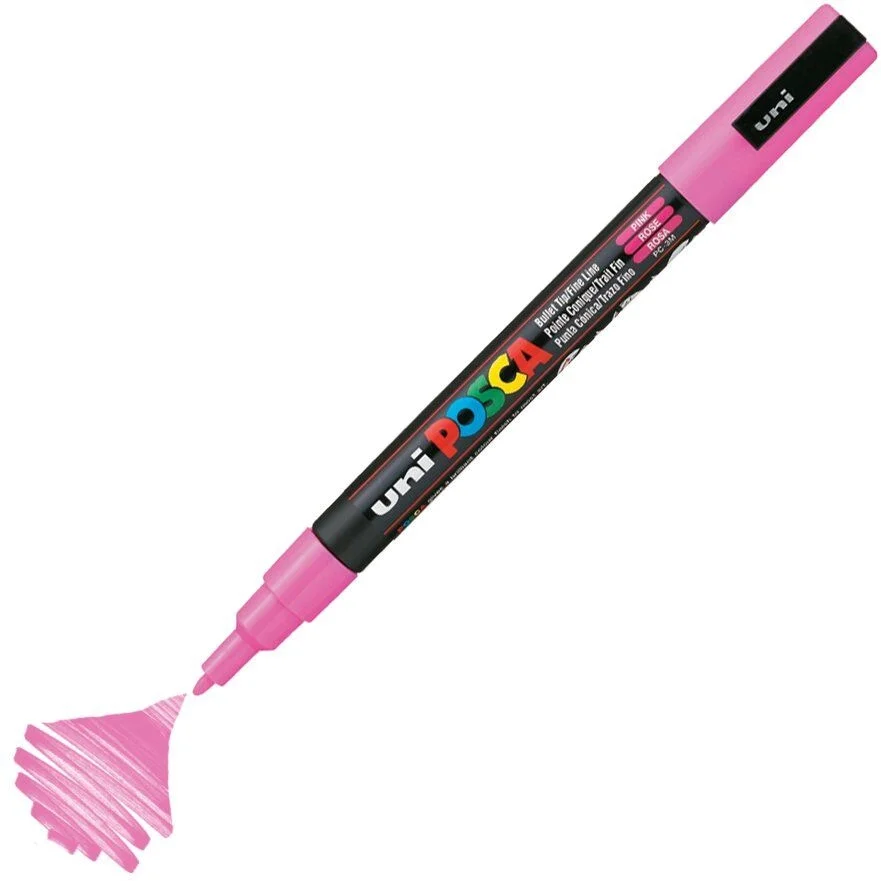 Uni Posca PC-3M Boyama Markörü 0.9-1.3 mm. PEMBE