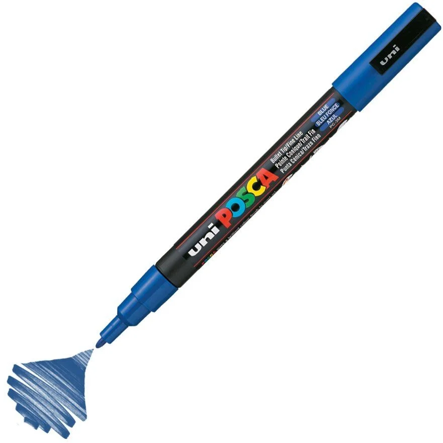 Uni Posca PC-3M Boyama Markörü 0.9-1.3 mm. MAVİ