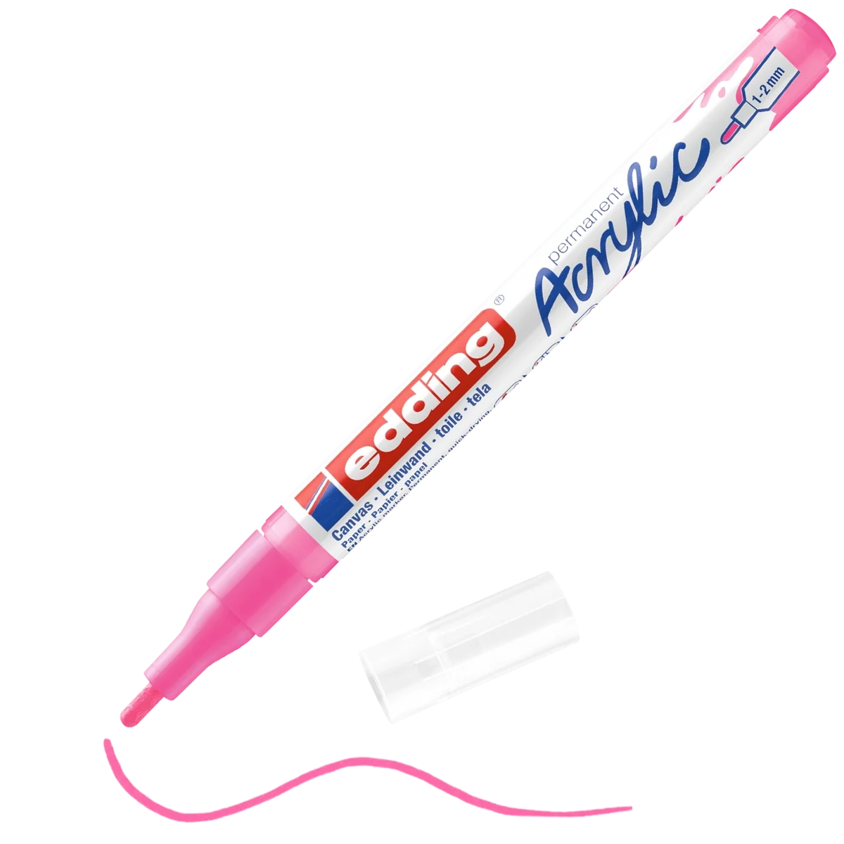 Edding 5300 Akrilik Boyama Markörü 1-2 mm FOSFORLU PEMBE