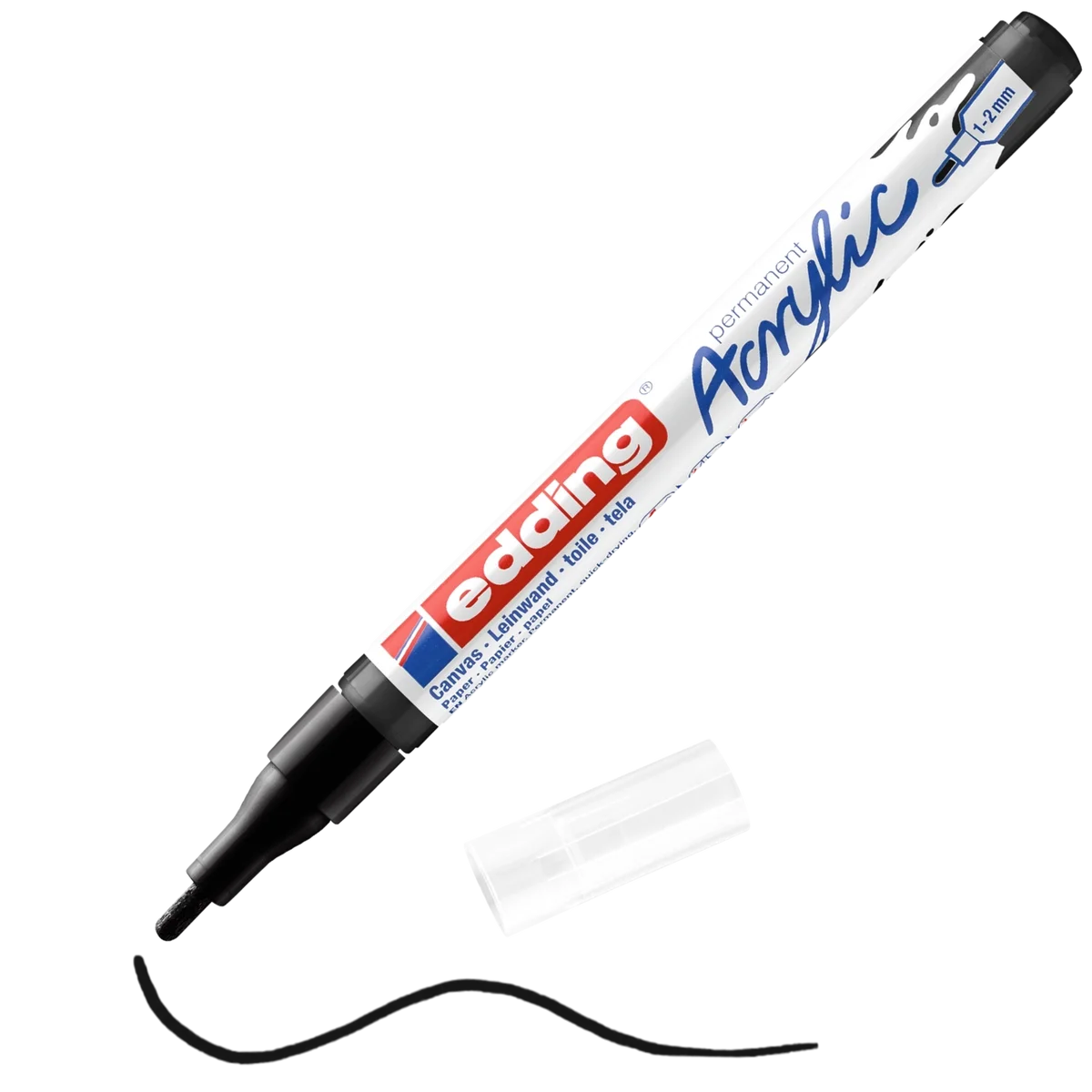 Edding 5300 Akrilik Boyama Markörü 1-2 mm SİYAH