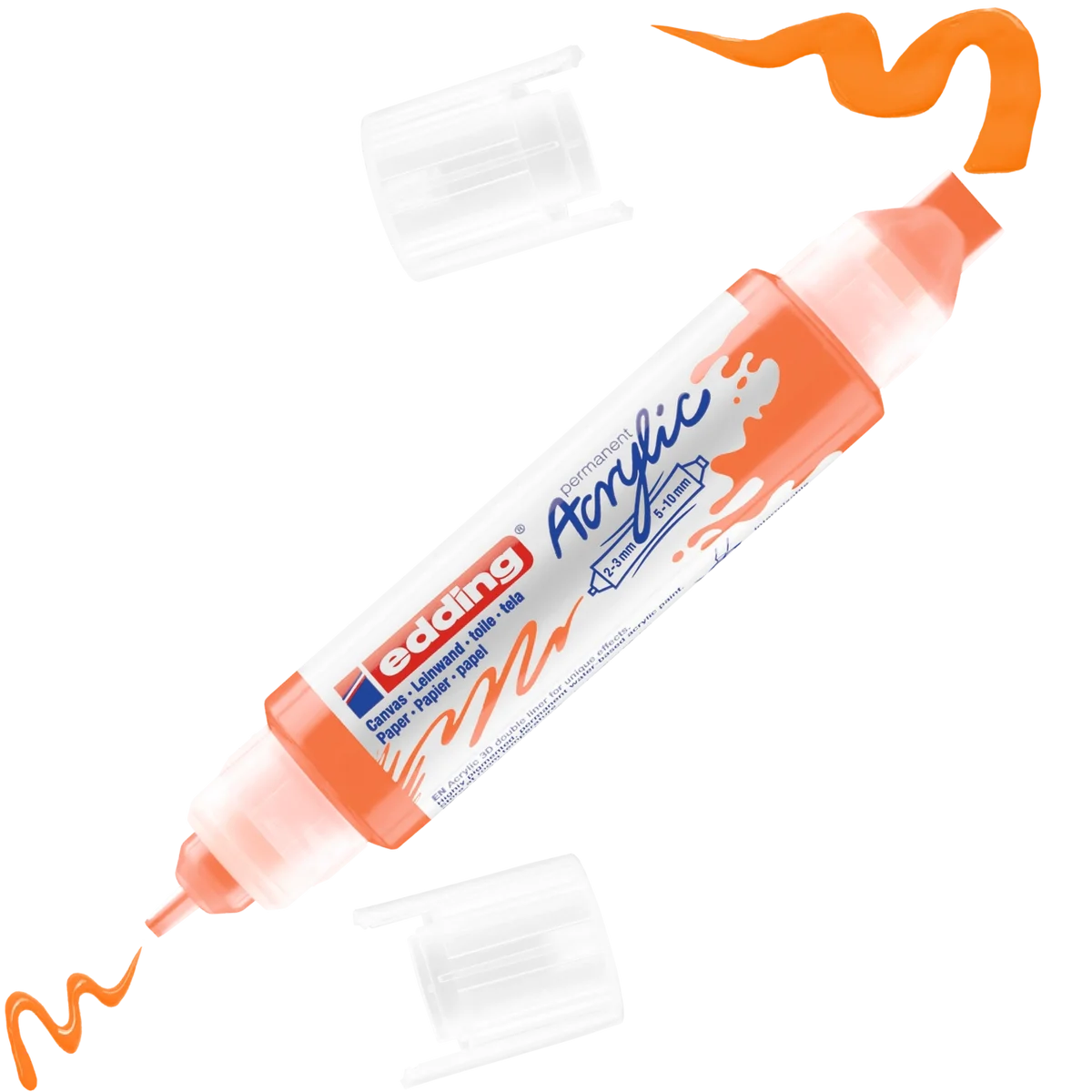 Edding 5400 Akrilik Boyama Markörü 3D Double Liner FOSFORLU TURUNCU