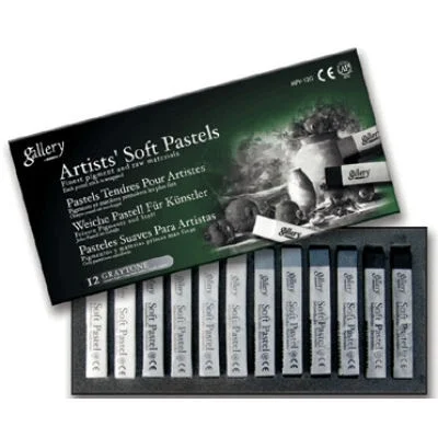 Mungyo Gallery Artists' Soft Toz Pastel Boya Seti Grey Tones 12 Renk Gri Tonlar