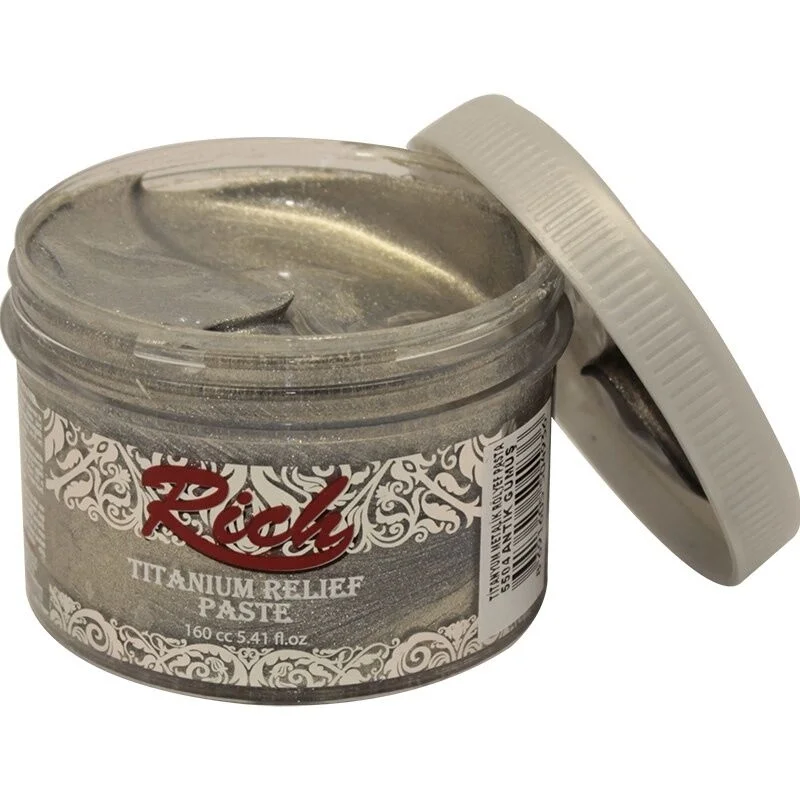 Rich Titanium Metalik Rölyef Pasta 160 cc. 5504 ANTİK GÜMÜŞ