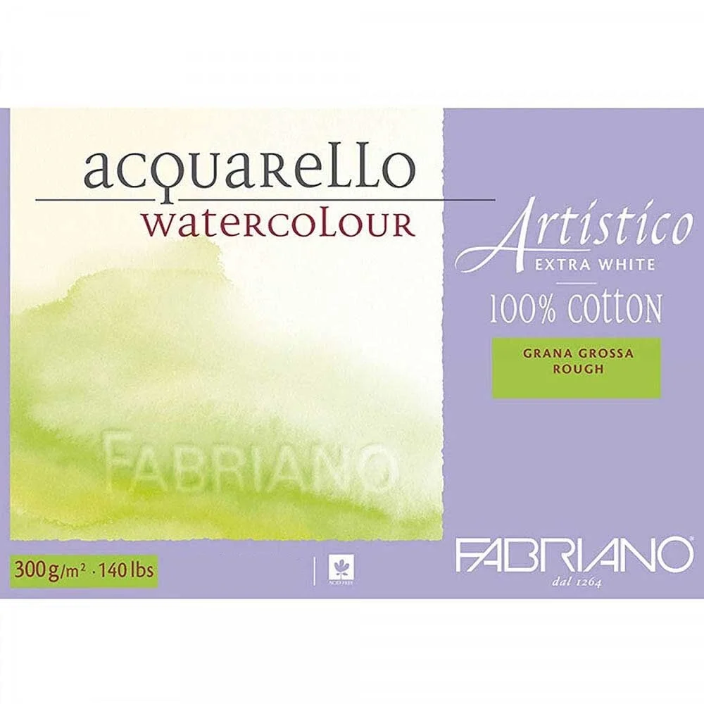 Fabriano Artistico Extra White Sulu Boya Defteri Blok Rough - Kalın Doku 300 gr. 18x26 cm. 12 yaprak