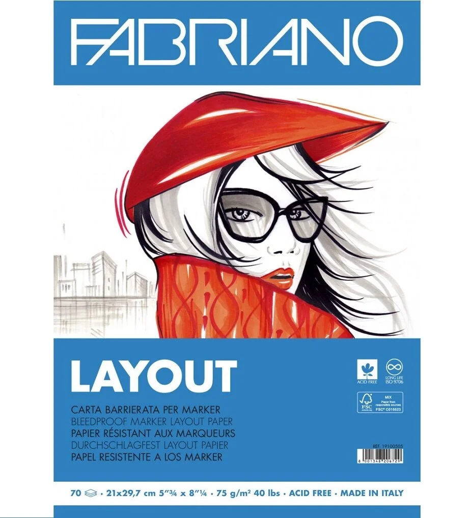 Fabriano Blocco Layout Marker Defteri Pad Blok 75 gr. A4 70 yaprak