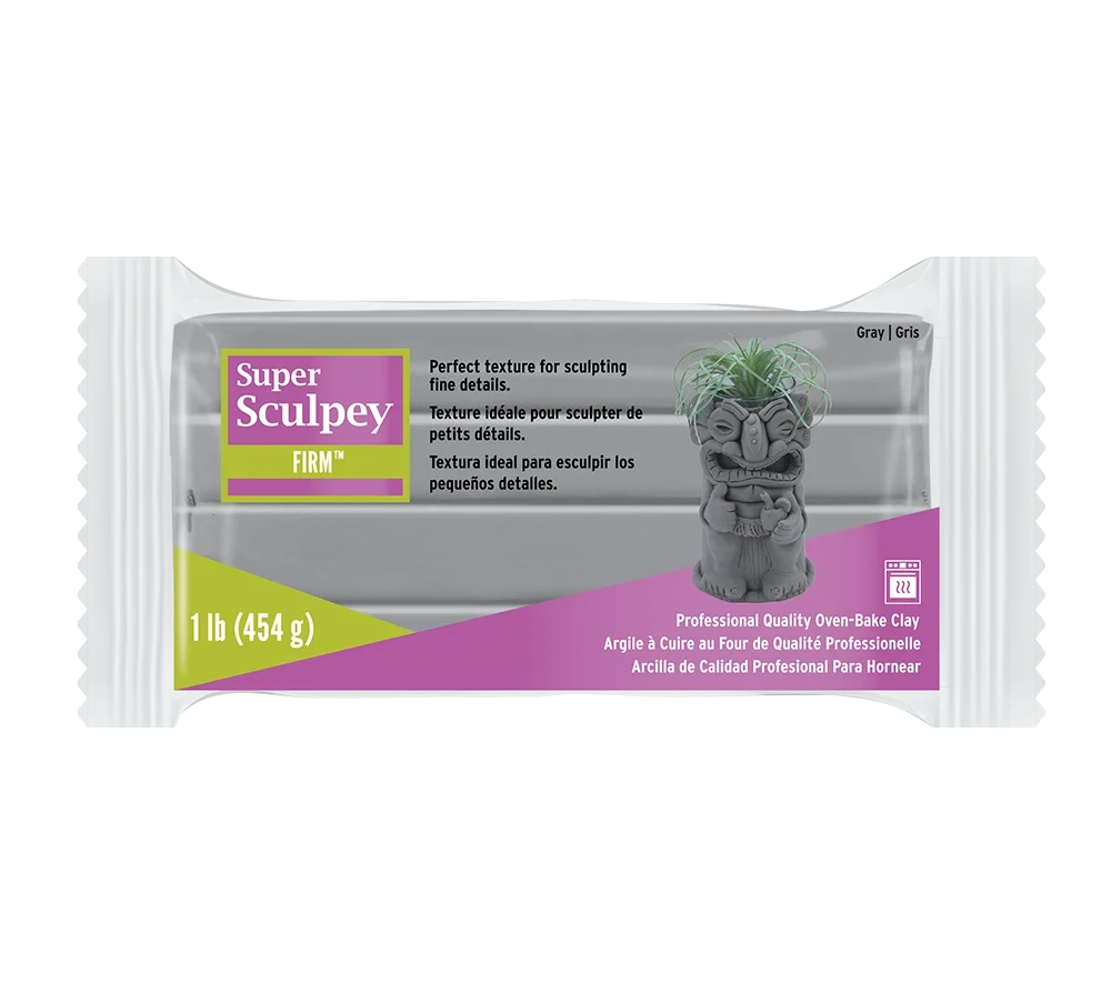 Super Sculpey Firm Fırınlanabilir Heykel Seramik ve Model Hamuru 454 gr. GRİ