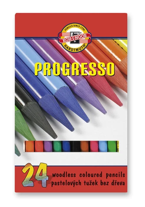 Koh-i Noor Progresso Ağaçsız Kuru Boya Kalemi Seti 24 Renk