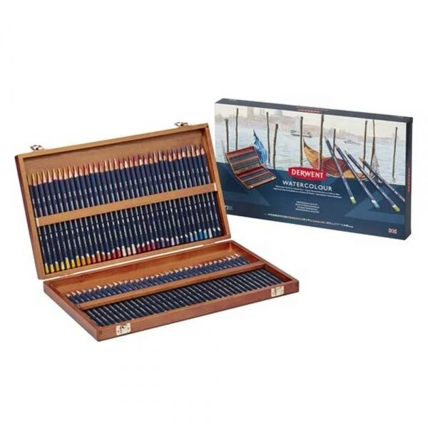 Derwent Watercolour Pencil Sulu Boya Kalemi Seti 72&prime;li Ahşap Kutu