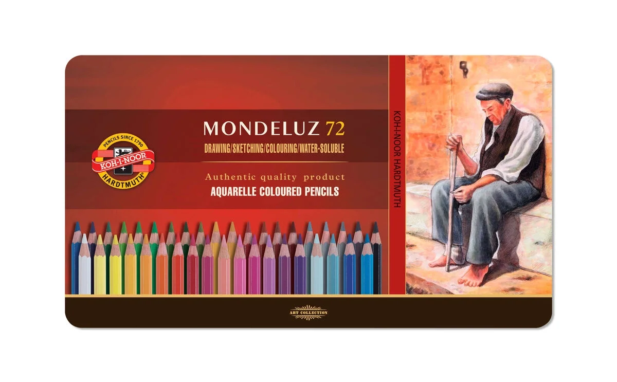 Koh-i Noor Mondeluz Aquarell Boya Kalemi Seti 72 Renk Metal Kutu