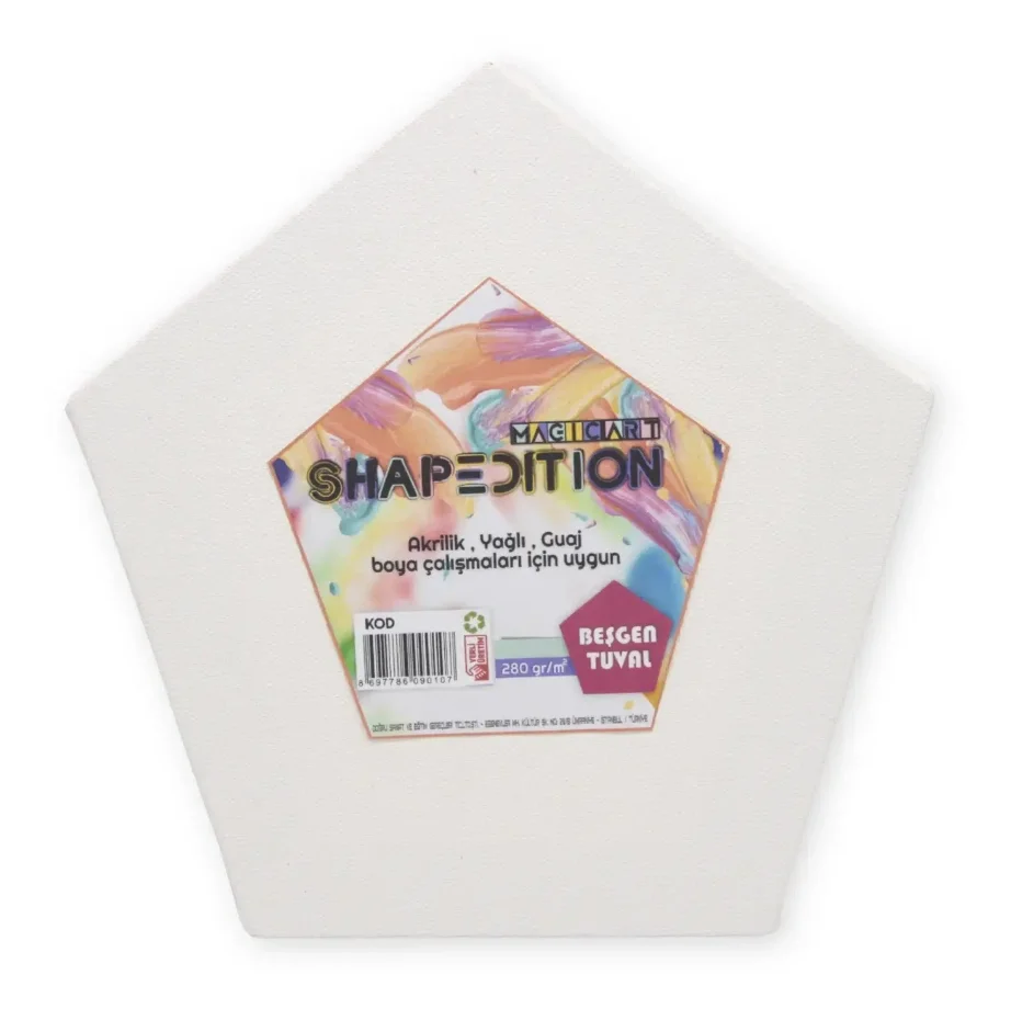 Magic Art Shapedition Beşgen Tuval 40 cm.