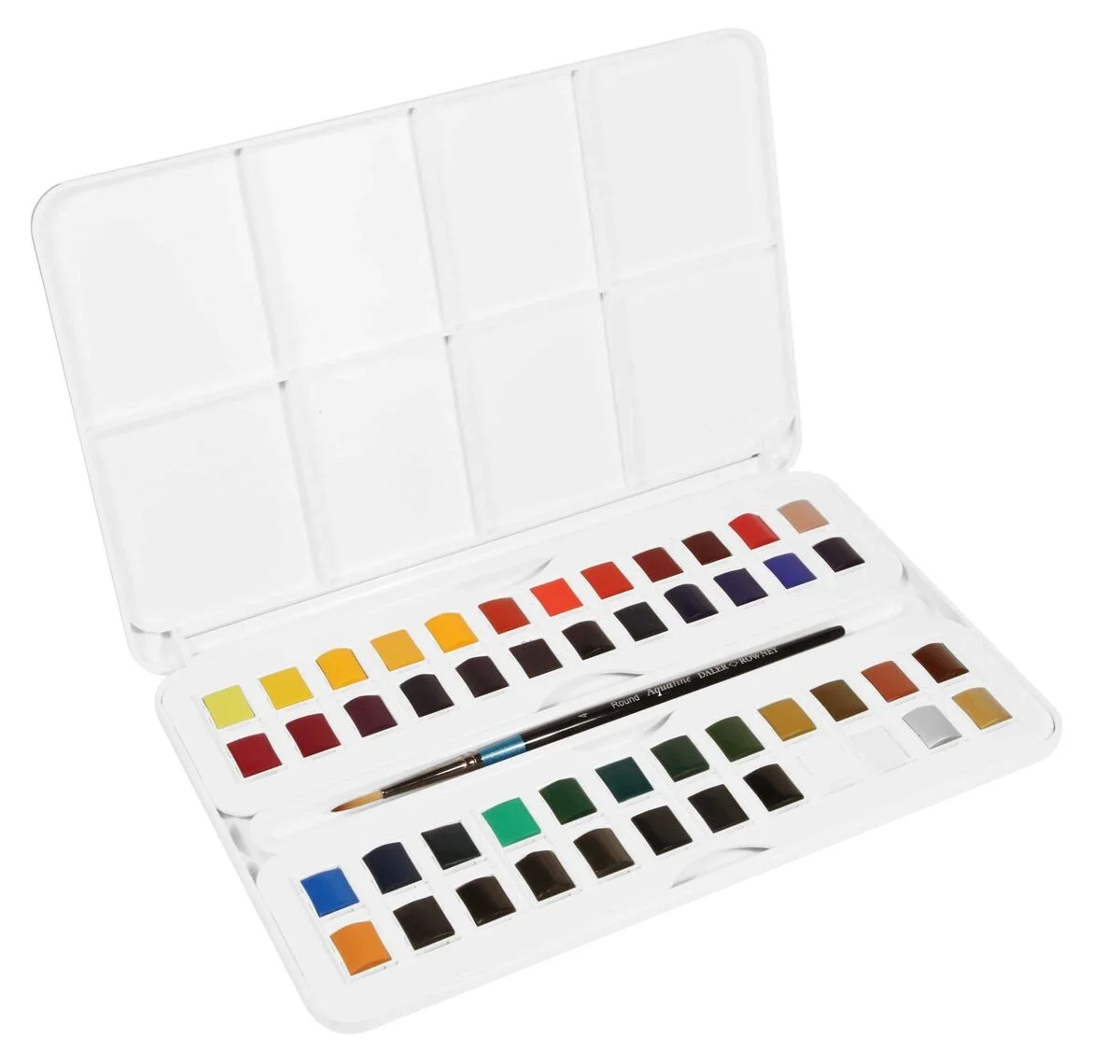 Daler Rowney Aquafine Studio Set Tablet Sulu Boya Seti 48 Renk Plastik Kutu