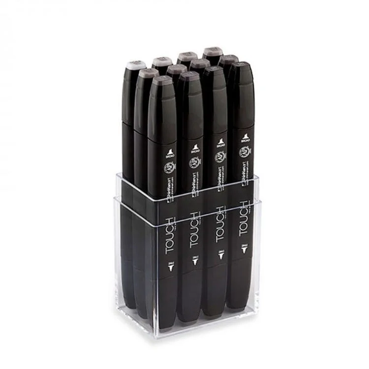 Touch Twin Marker Seti 12 Renk SICAK GRİLER