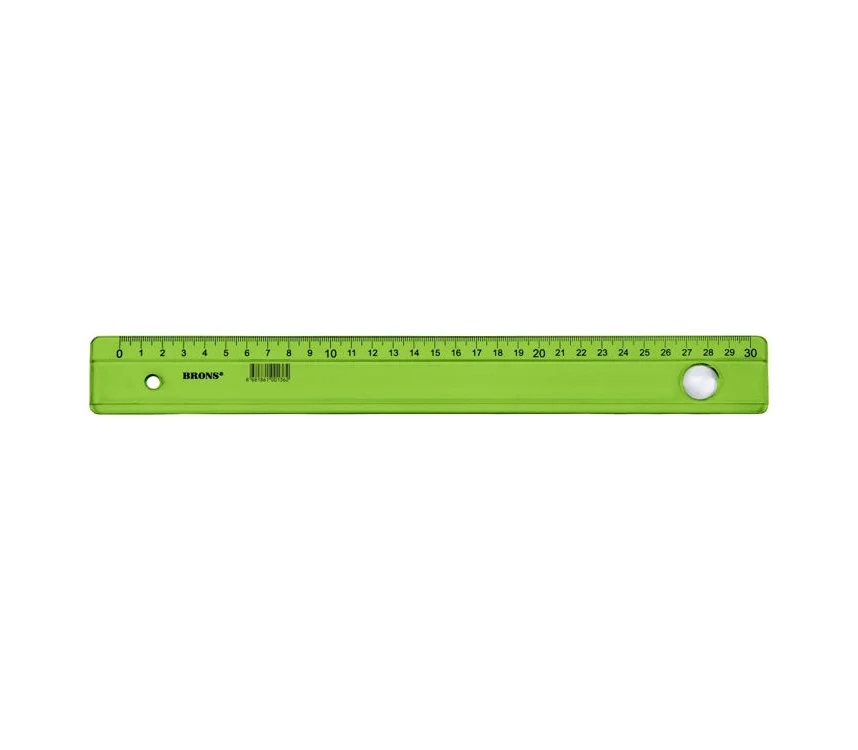 Brons Plastik Renkli Cetvel 30 cm.