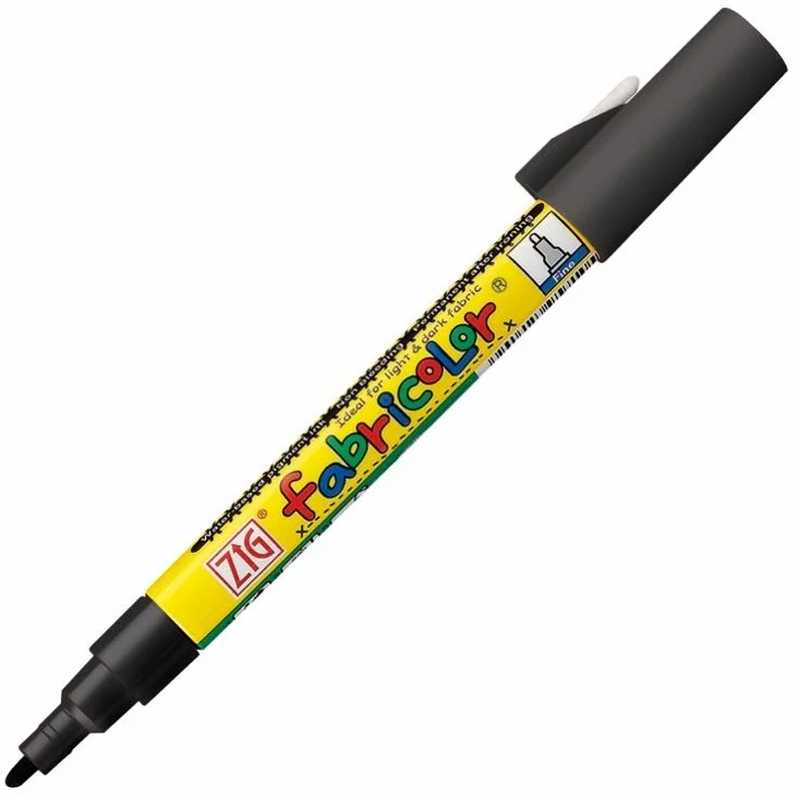 Zig Fabricolor Örtücü Kumaş Tekstil Boyama Kalemi SİYAH