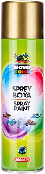 Nova Color Sprey Boya 200 ml. METALİK ALTIN