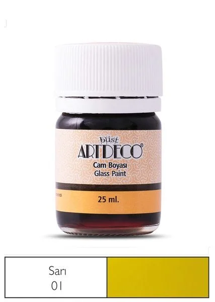 Artdeco Cam Vitray Boyası 25 ml. 01 SARI