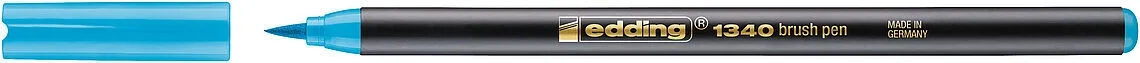 Edding 1340 Brushpen Fırça Uçlu Kalem GÖK MAVİSİ
