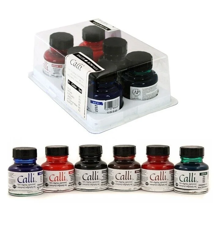 Daler Rowney Calli Kaligrafi Mürekkebi Seti  6 RENK x 29.5 ml.