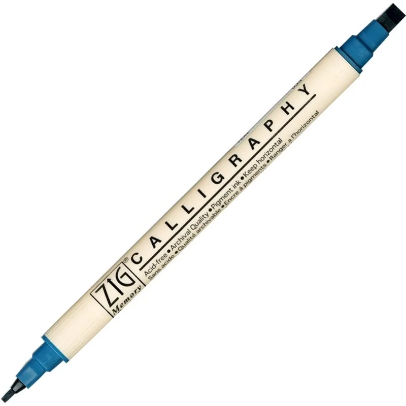 Zig Calligraphy Çift Uçlu Kaligrafi Kalemi 2 mm. + 5 mm. 033 Teal