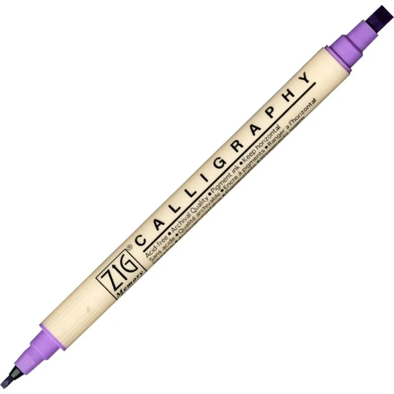 Zig Calligraphy Çift Uçlu Kaligrafi Kalemi 2 mm. + 5 mm. 081 Hyacinth