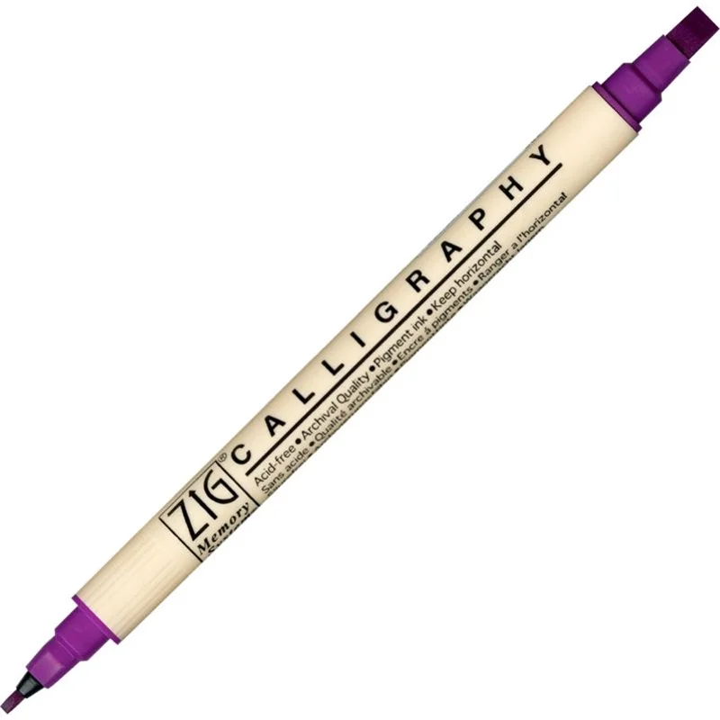 Zig Calligraphy Çift Uçlu Kaligrafi Kalemi 2 mm. + 5 mm. 082 Fuchsia