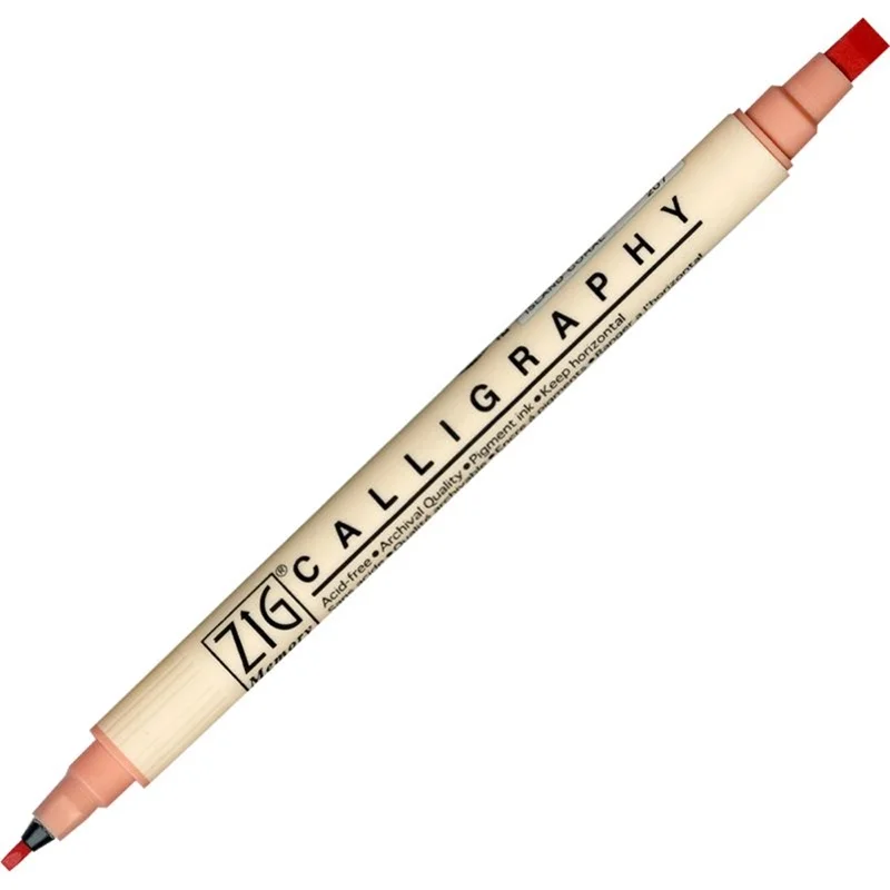 Zig Calligraphy Çift Uçlu Kaligrafi Kalemi 2 mm. + 5 mm. 207 Island Coral