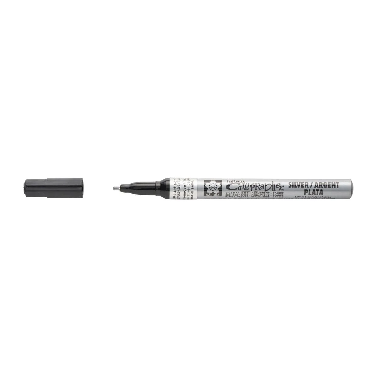Sakura Pen-Touch Calligrapher Kaligrafi Kalemi 1.8 mm. Gümüş Yaldız