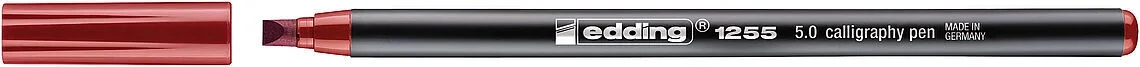 Edding 1255 Kaligrafi Kalemi 5.0 mm. Crimson Kırmızı