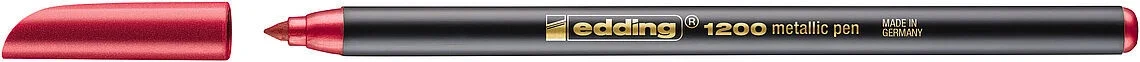 Edding 1200 Grafik Kalemi METALİK KIRMIZI
