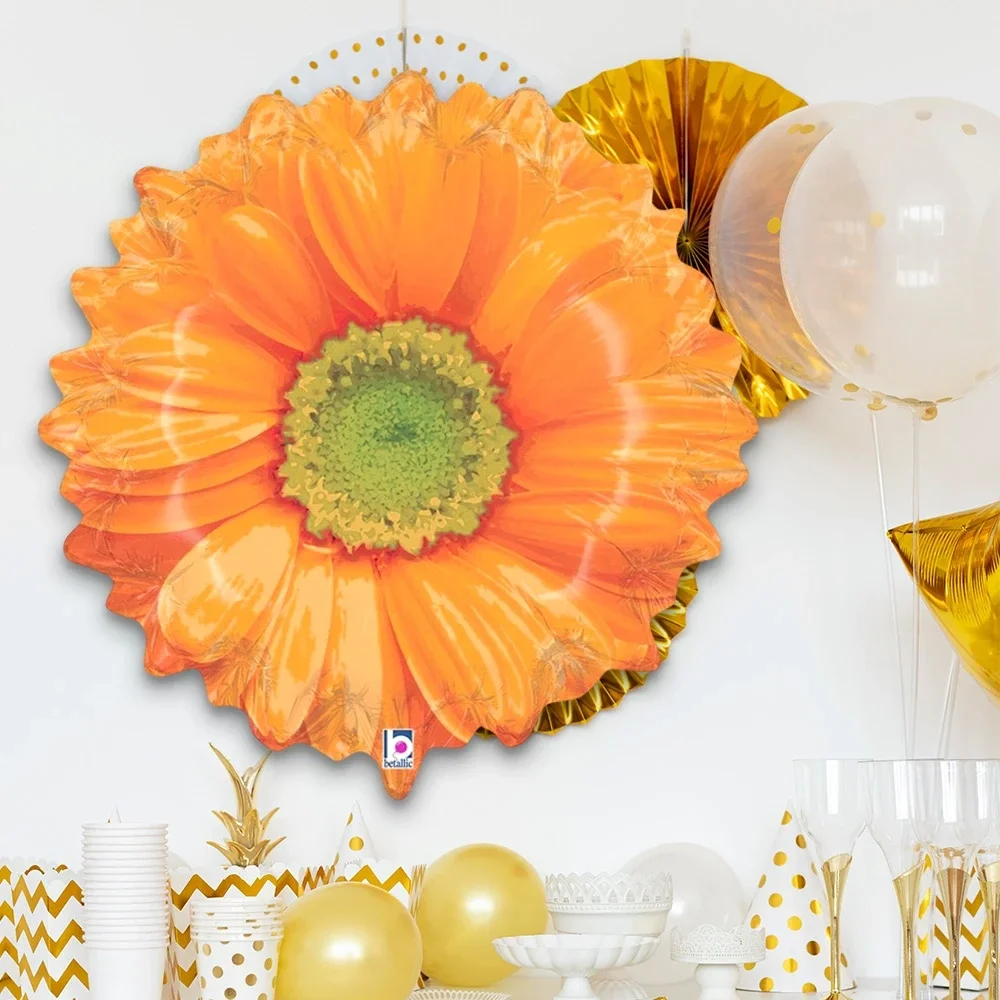 Bright Blooms Orange Grabo Folyo Balon 24"