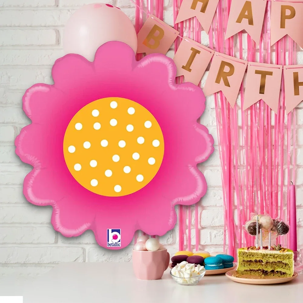 Spring Flower Pink Grabo Folyo Balon 18"