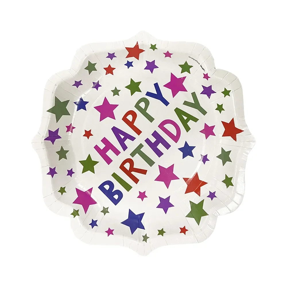 White Stars Karton Tabak 23cm