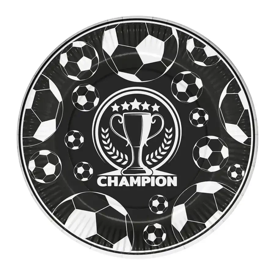 Champion Siyah Beyaz Karton Tabak