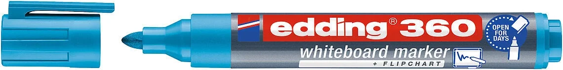 Edding 360 Whiteboard Marker Yazı Tahtası Kalemi AÇIK MAVİ